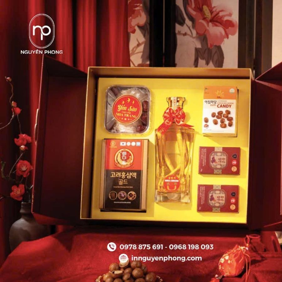 Hộp quà tết được gia công chỉn chu và in ấn đẹp mắt